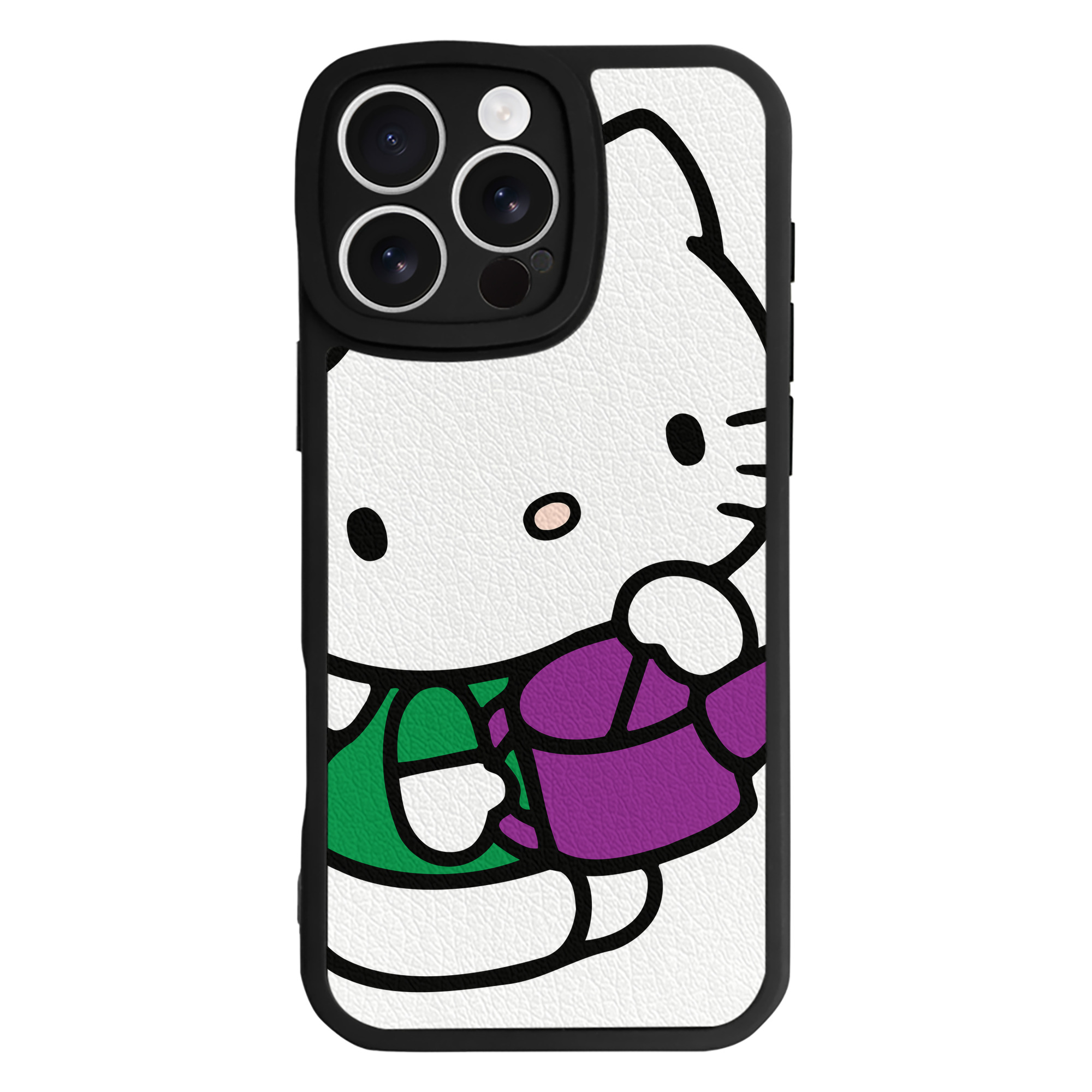 （画像用） Hello Kitty ハローキティ 【iPhone 16シリーズ対応】シリコンスマホケース（レザー調） 材質：シリコン
